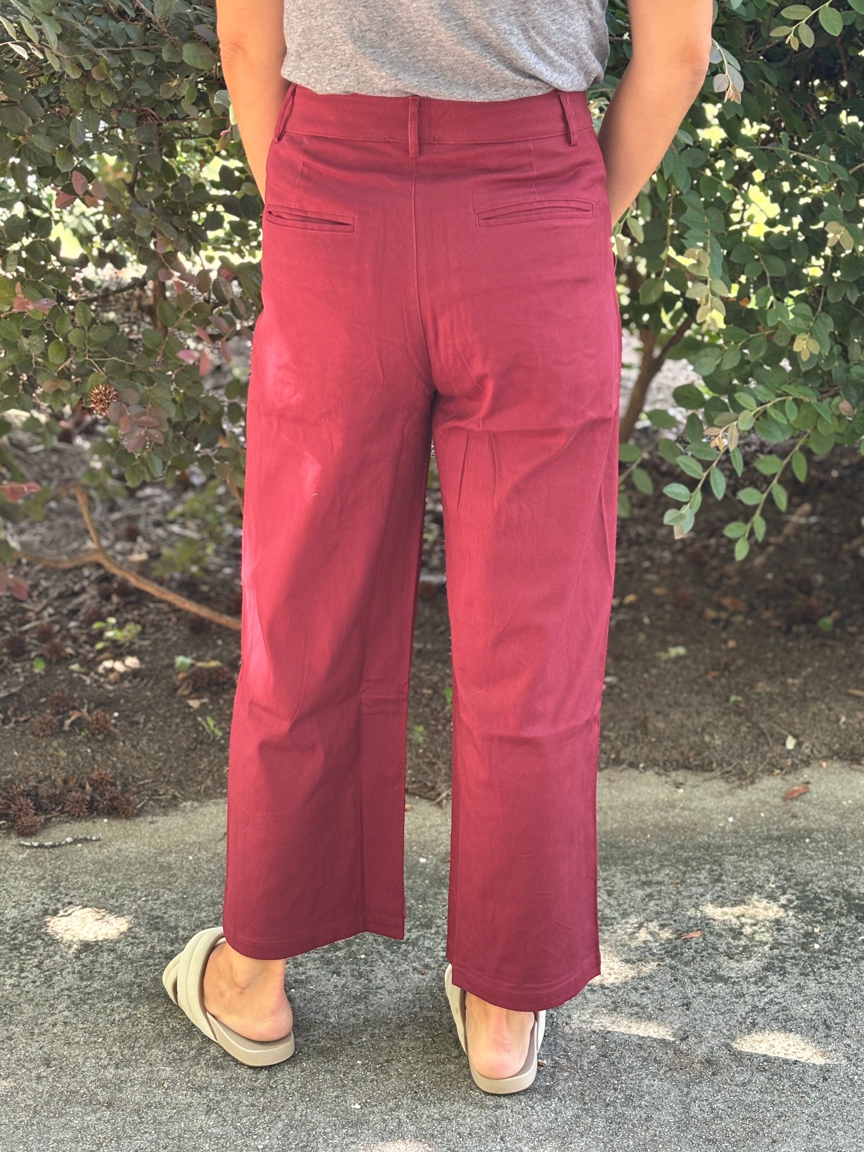 Scalloped Wide Leg Pants