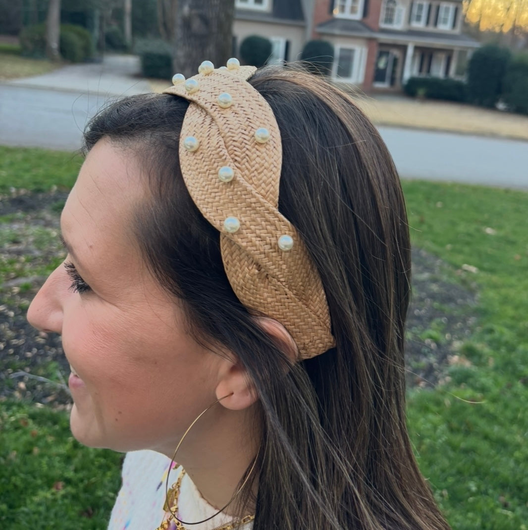 Khaki Pearl Headband