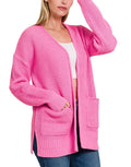 Waffle Open Cardigan