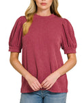 Ribbed Cap Sleeve Top