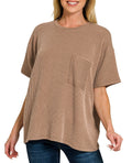 Ribbed Pocket Top