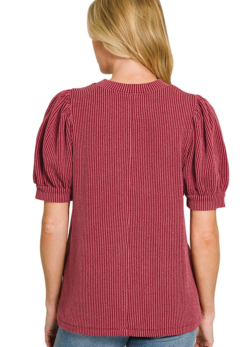 Ribbed Cap Sleeve Top