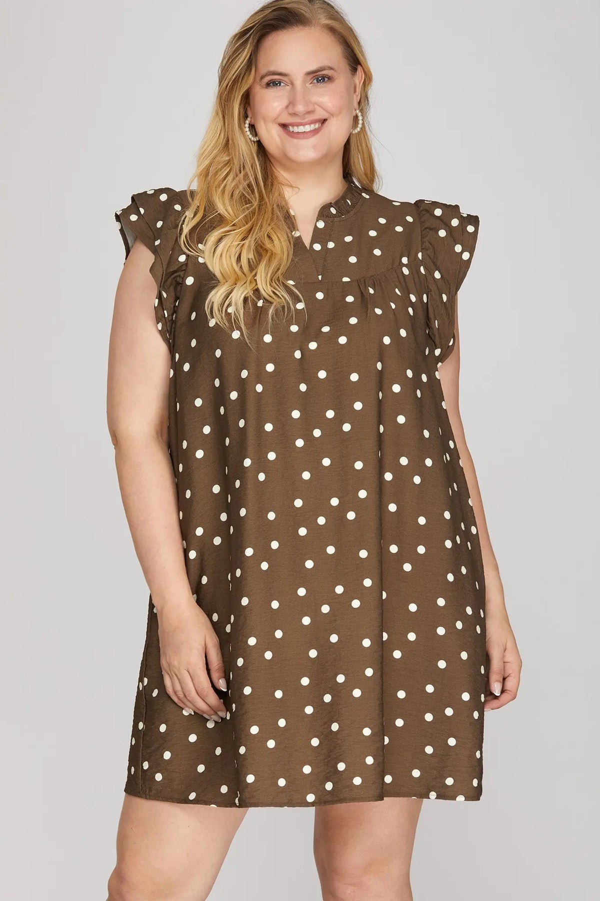 Curvy Polka Dot Dress