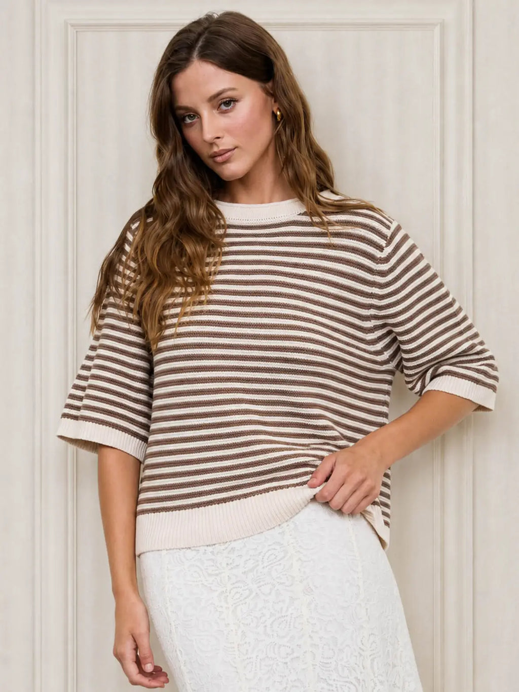 Striped Knit Top