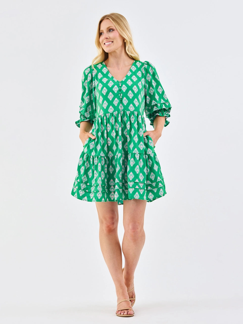 Green Diamonds Dress