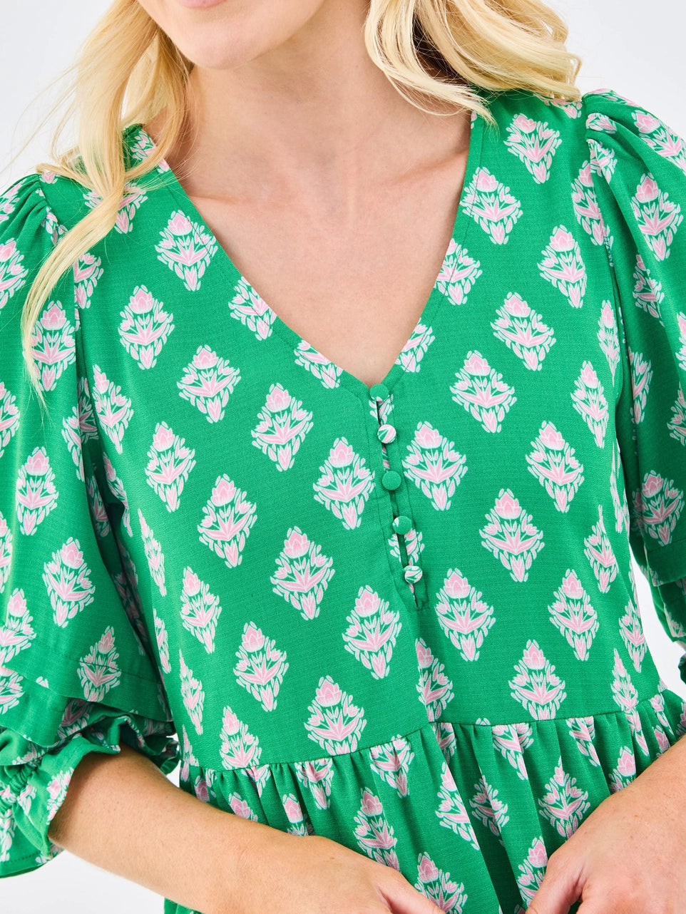 Green Diamonds Dress