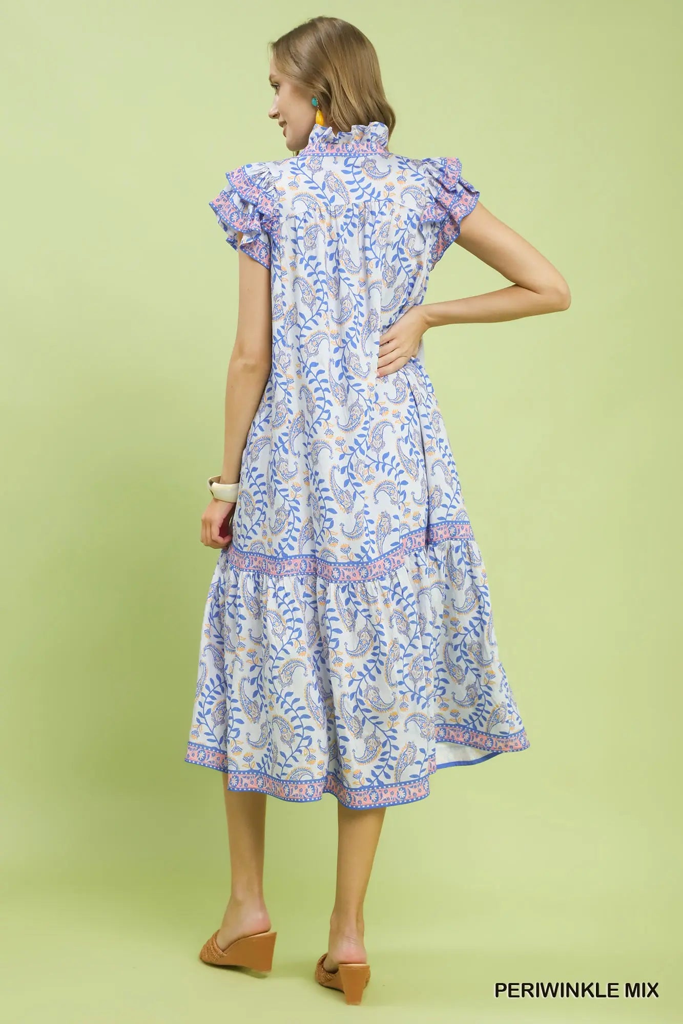 Mix Boho Tiered Midi Dress