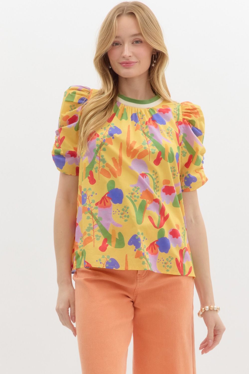 Abstract Floral Top