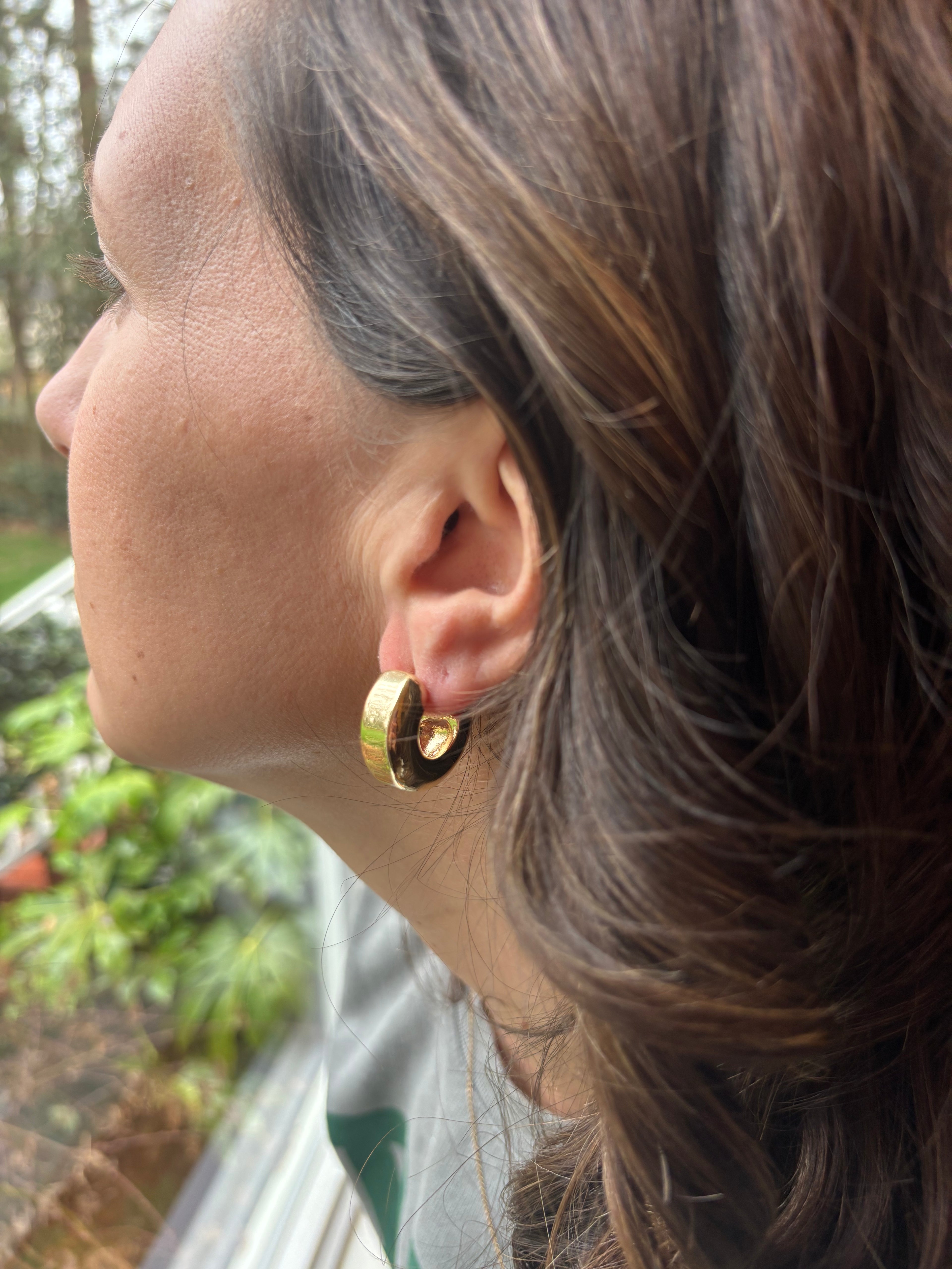 Golden Huggie Hoops