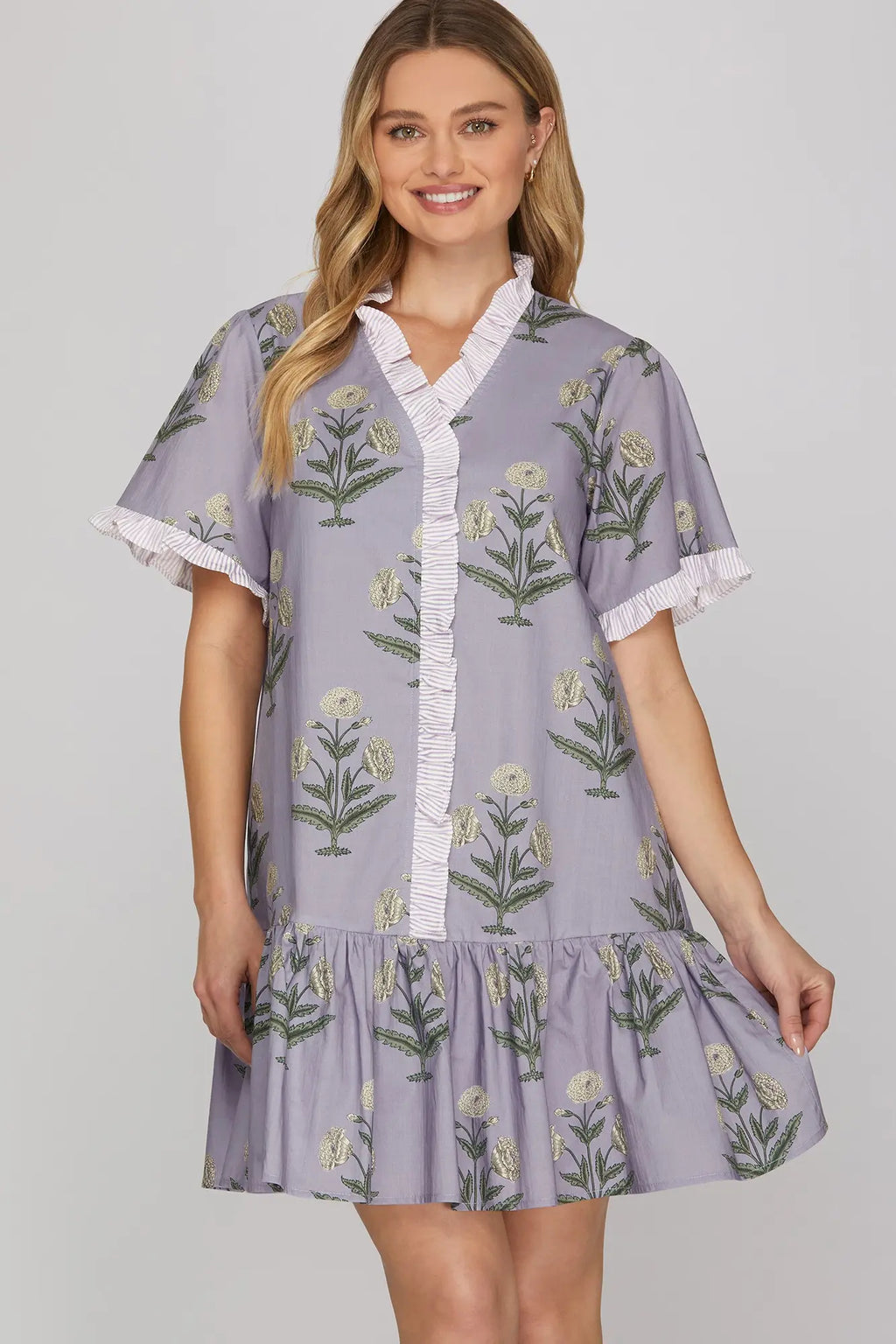 Ruffled Lilac Dress