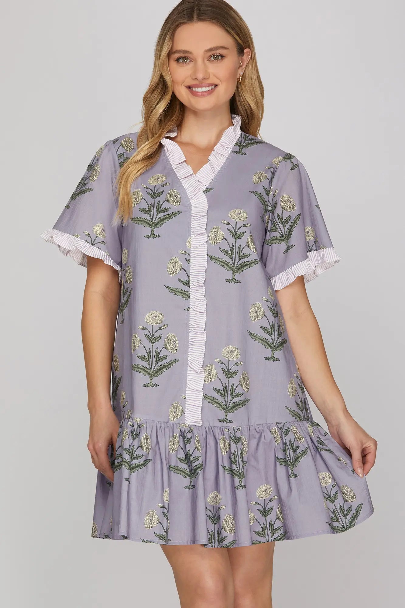Ruffled Lilac Dress