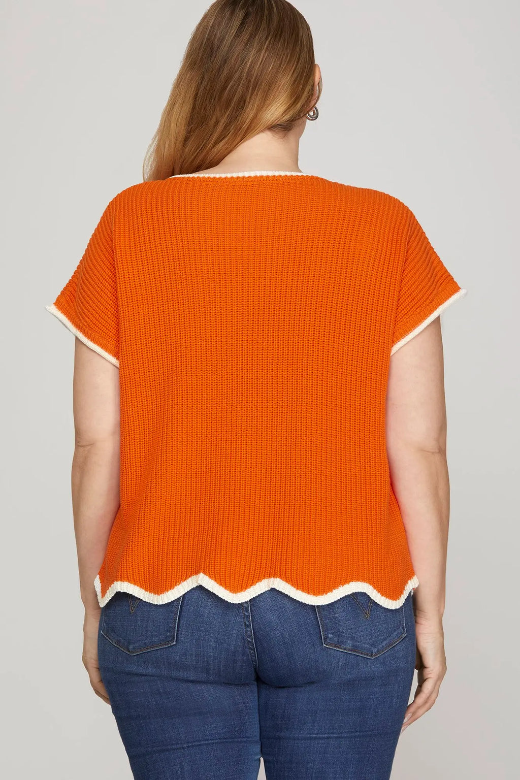 Curvy Orange Waves Top